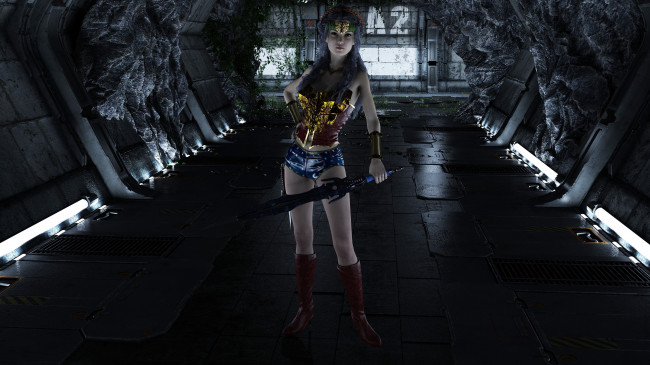 Обои картинки фото 3д графика, фантазия , fantasy, фон, взгляд, девушка