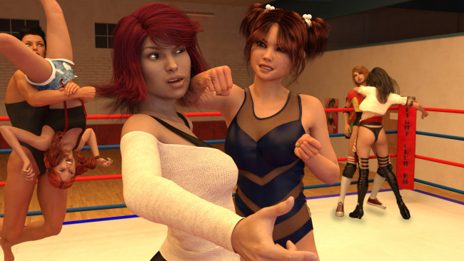 Обои картинки фото 3д графика, спорт , sport, девушки, фон, взгляд