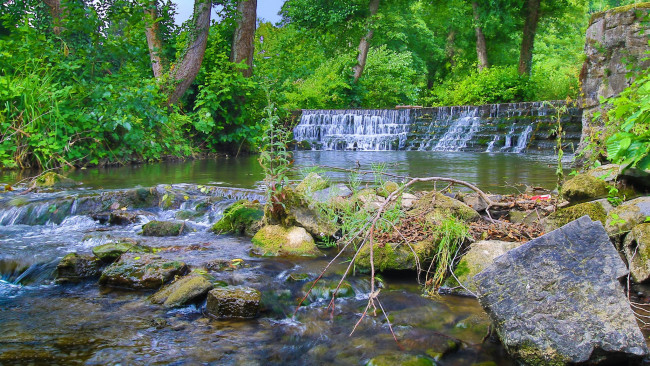 Обои картинки фото природа, водопады, простор