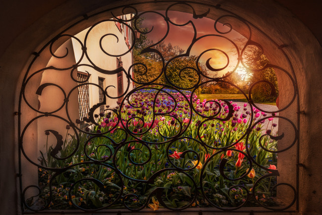 Обои картинки фото разное, компьютерный дизайн, кованная, беседка