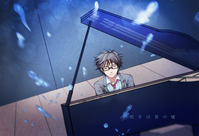 Обои картинки фото аниме, shigatsu wa kimi no uso, твоя, апрельская, ложь