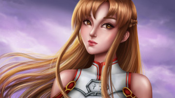 Картинка аниме sword+art+online взгляд фон девушка