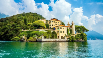 Картинка villa+balbianello+on+lake+como italy города -+пейзажи villa balbianello on lake como