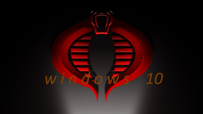 Обои картинки фото компьютеры, windows  10, змея, фон, логотип