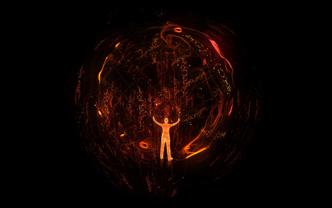 Обои картинки фото фэнтези, магия, человек, свет