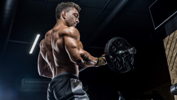 Картинка спорт body+building бодибилдинг мужчина штанга тренировка