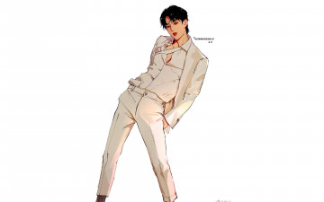 Картинка рисованное люди ван ибо костюм танец