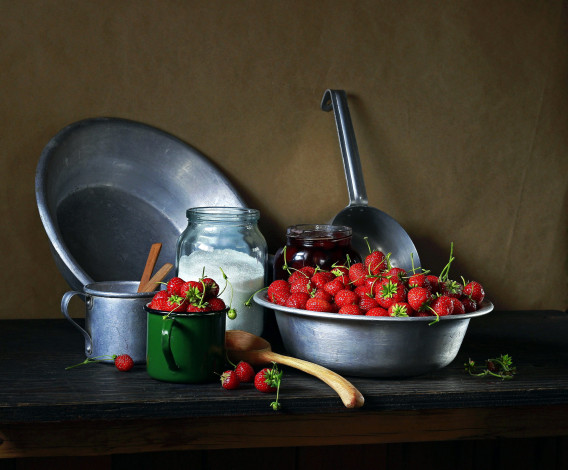 Обои картинки фото еда, клубника,  земляника