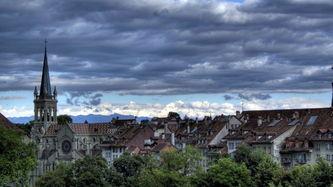 Обои картинки фото города, берн , швейцария, панорама