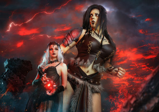 Картинка девушки kirdjava орчанка эльфийка магия образы