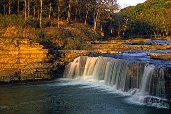 Картинка природа водопады водопад река лес