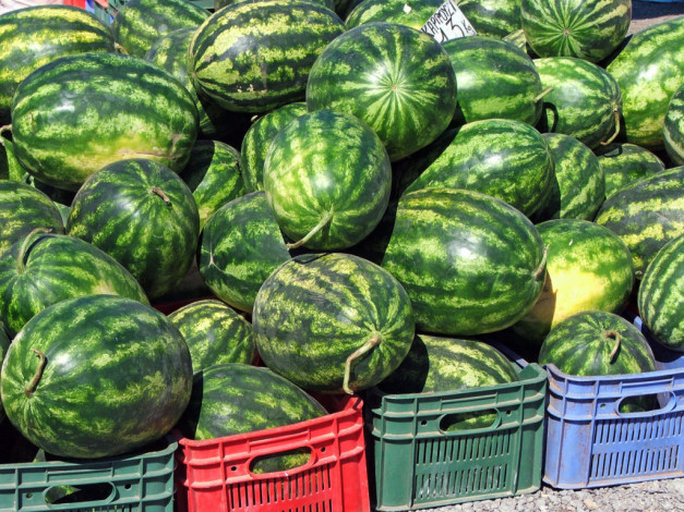 Обои картинки фото еда, арбуз
