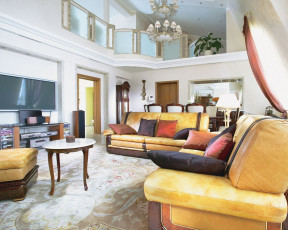 обоя интерьер, гостиная