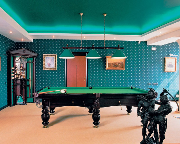 Обои картинки фото интерьер, бильярдная