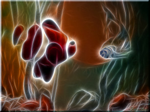 Картинка 3д графика animals животные растения рыбки аквариум