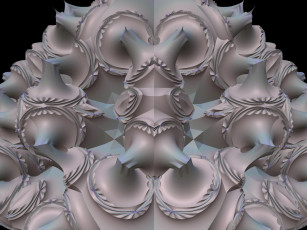 Картинка 3д графика fractal фракталы тёмный узор