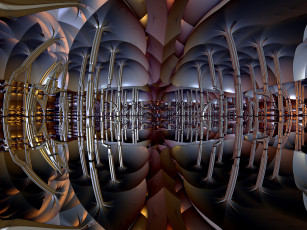 Картинка 3д графика fractal фракталы узор тёмный