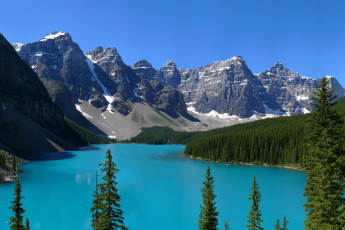 Картинка природа реки озера горы лес вода снег