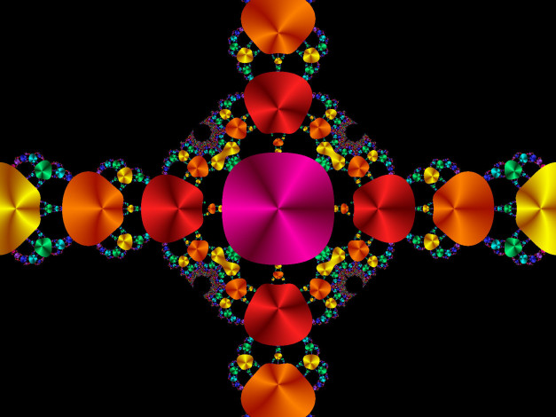 Обои картинки фото 3д, графика, fractal, фракталы, тёмный, узор