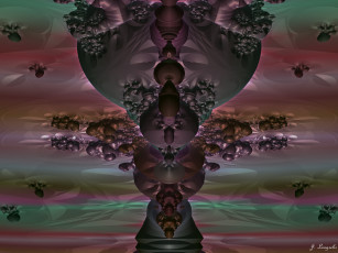 Картинка 3д графика fractal фракталы фон цвета узор