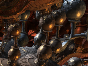 Картинка 3д графика fractal фракталы фон узор цвета