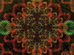 Картинка 3д графика fractal фракталы узор цвета фон