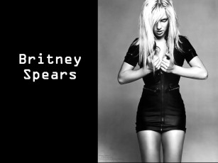 Картинка britney spears музыка платье черно-белая