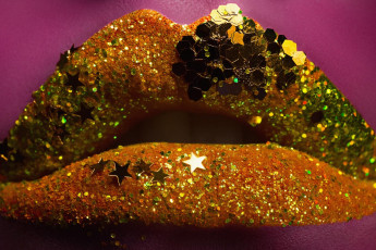 Картинка разное губы блестки оранжевый