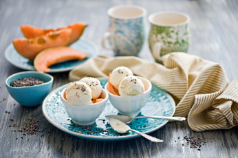 Картинка еда мороженое десерты дыня