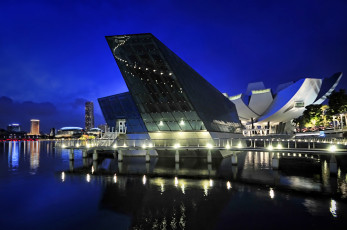 Картинка города сингапур ночь