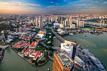 Картинка города сингапур панорама вид сверху