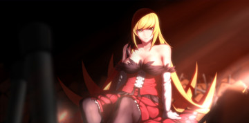Картинка аниме bakemonogatari oshino shinobu kissshot+acerolaorion+heartunderblade девушка платье