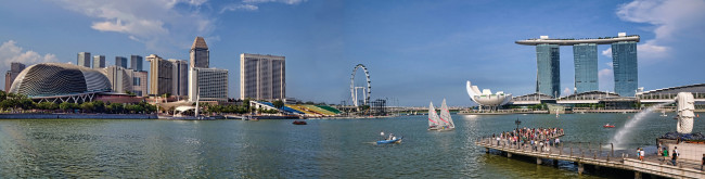 Обои картинки фото города, сингапур, панорама