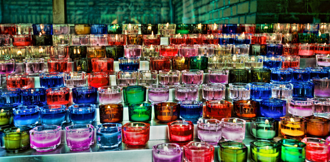 Обои картинки фото разное, свечи, колор