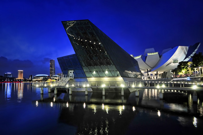 Обои картинки фото города, сингапур, ночь