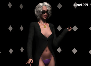 Картинка 3д+графика люди+ people взгляд девушка фон