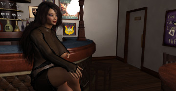 Картинка 3д+графика люди+ people девушка взгляд