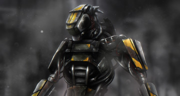 Картинка фэнтези роботы +киборги +механизмы темно механизм art робот