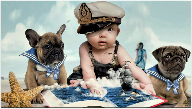 Обои картинки фото разное, компьютерный дизайн, малыш