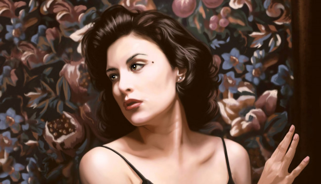 Обои картинки фото рисованные, кино, sherilyn, fenn, audrey, horne, abc, девушка, сериал, twin, peaks
