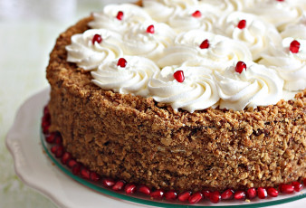 Картинка еда торты торт крем выпечка гранат