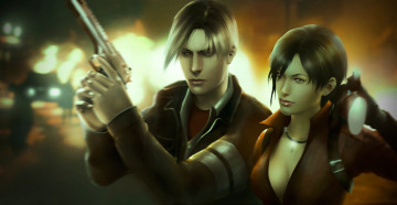Картинка видео+игры resident+evil+6 resident evil 6 capcom девушка парень пистолет