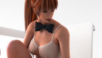 Картинка 3д+графика люди+ people грудь фон взгляд девушка