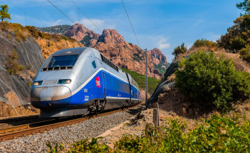 Картинка техника поезда рельсы железная состав локомотив дорога