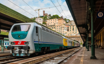 Картинка техника поезда состав рельсы локомотив железная дорога