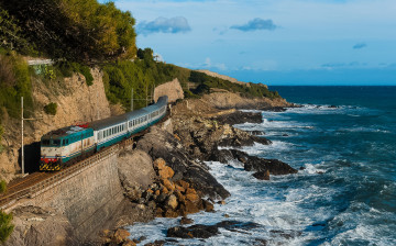 Картинка техника поезда состав локомотив рельсы дорога железная