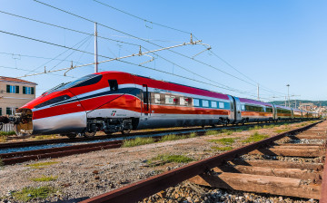 Картинка техника поезда состав локомотив рельсы дорога железная