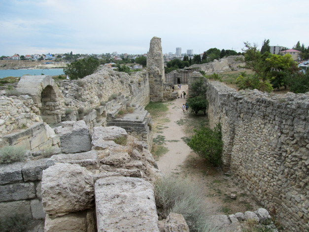 Обои картинки фото херсонес, города, - исторические,  архитектурные памятники, камни, руины, крепостные, крым, стены