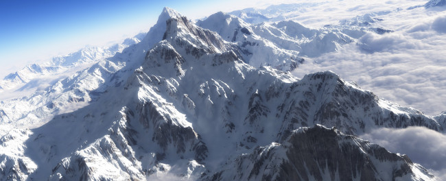 Обои картинки фото 3д графика, природа , nature, снег, горы