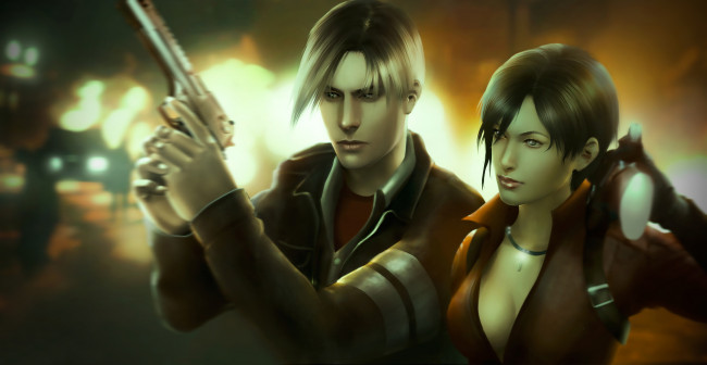 Обои картинки фото видео игры, resident evil 6, resident, evil, 6, capcom, девушка, парень, пистолет